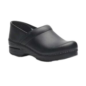 Dansko Womens Black Leather Comfort Professional Healthcare Slip On Clog 36